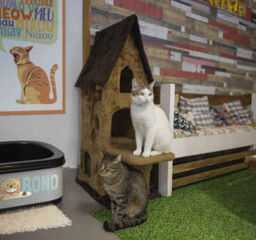 Vinilo caja de arena para gatos - TenVinilo