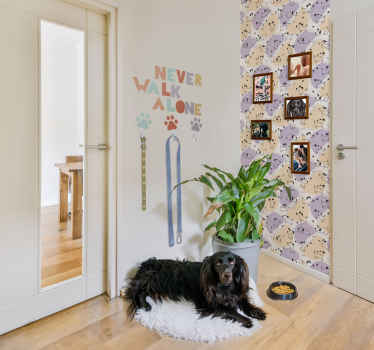 never walk alone dog leash wall sticker - TenStickers