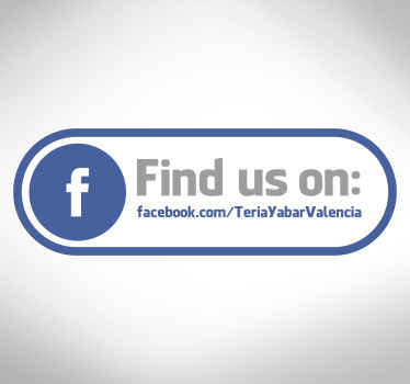Find Us On Facebook Business Sticker - TenStickers