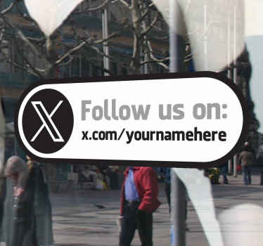 Seuraa meitä viserrys-ikkunassa tarra - Tenstickers