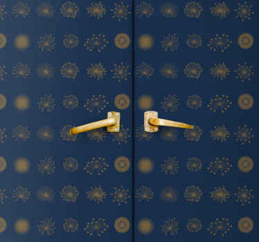 Praznični geometrijski vzorci nalepka za vrata - TenStickers