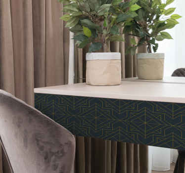 Elegant art deep blue pattern furniture sticker - TenStickers