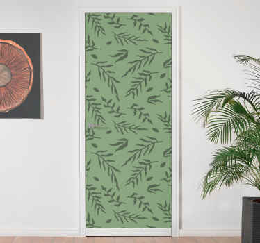 Jaunų šakelių linijos modelio durų lipdukas - „Tenstickers“