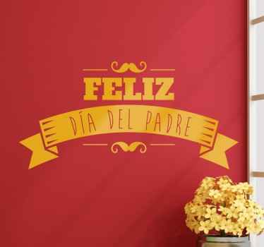 Vinilo escaparate retro feliz día padre - TenVinilo