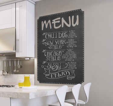 Menu chalkboard sticker - TenStickers