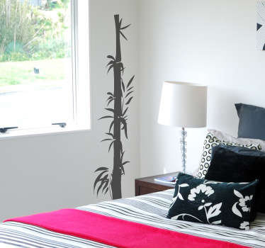 Sticker mural chambre silhouette bambou - TenStickers