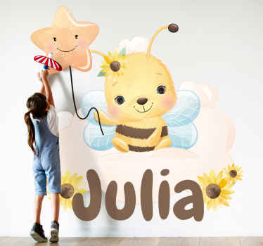 Wandtattoo Kinderzimmer bezauberndes bienen-design - TenStickers