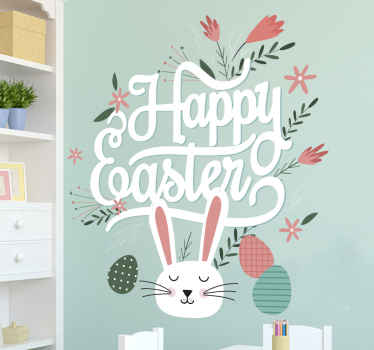 Happy Easter Wall Sticker - TenStickers