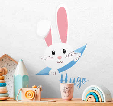 Schattige konijnenillustratie sticker huisdier - TenStickers