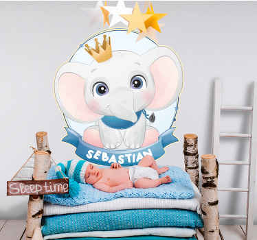 Drăguț elefant pentru băiat cu autocolant de perete - TenStickers