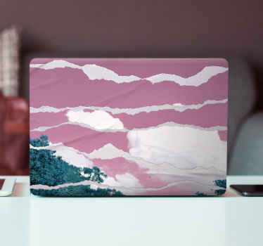 Cloudy Landscape Scene laptop skin - TenStickers