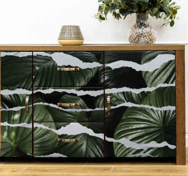 Iturevne blade mønster planteklistermærker - TenStickers