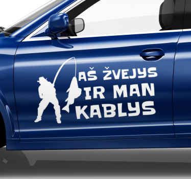 žvejys su automobilio vinilo lipduku - „Tenstickers“