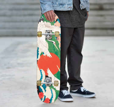 Adesivo uccelli gru sotto il sole nascente - TenStickers