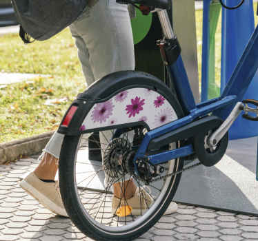Gerbera spatboord fiets sticker - TenStickers