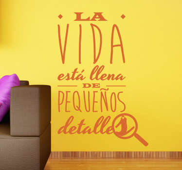 Vinilo decorativo pequeños detalles - TenVinilo