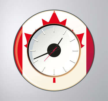 Sticker horloge Canada simple - TenStickers