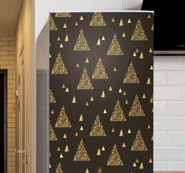 Tyylikkäät kultaiset joulukuuset joulutarrat - Tenstickers