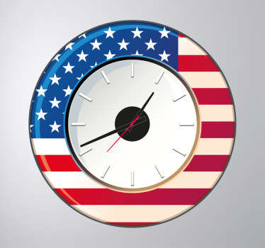 Wall Clock USA Sticker for you - TenStickers