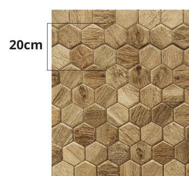 Naklejka nad łóżko geometryczne drewniane płytki - TenStickers