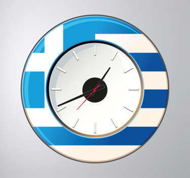 Wall Clocks - Greece flag clock design. Original and distinctive, ideal for decorating the home. Perfect for any room in your home