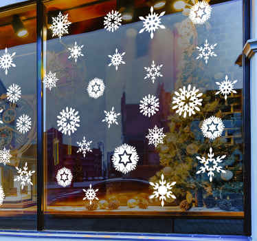 Sticker mural flocons de neige - TenStickers