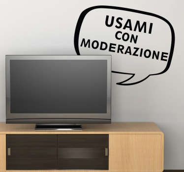 Adesivo murale con moderazione - TenStickers