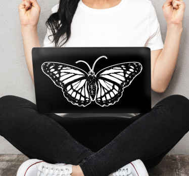 Laptop sticker graceful vlinder kunstwerk - TenStickers