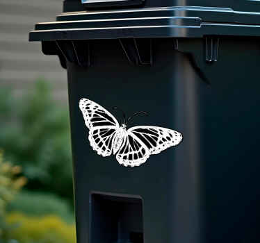 Kliko sticker zwart-witte vlindervleugel - TenStickers