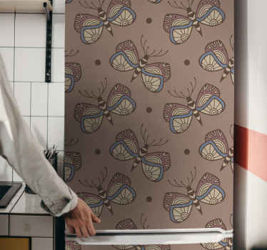 Ilham verici vintage kelebek buzdolabı çıkartması - TenStickers