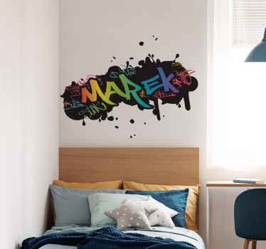 Naklejka na ścianę imię w formie graffiti - TenStickers
