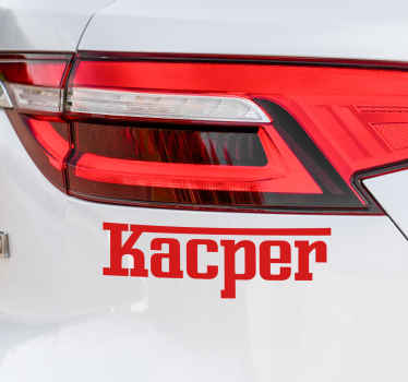 Naklejka na samochód w stylu Ferrari z Twoim imieniem - TenStickers