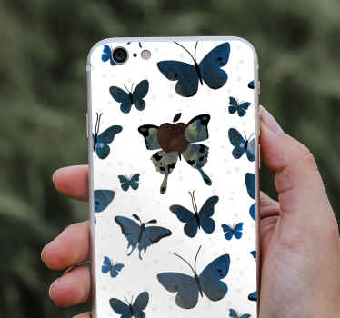 Glitter butterfly wing iPhone sticker - TenStickers