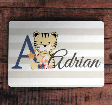 Tiger Kid Artwork laptop skin - TenStickers