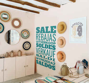 Adesivo para promoções em vários idiomas - TenStickers