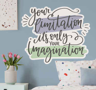 Inspirerende verbeeldingscitaat quotes sticker - TenStickers