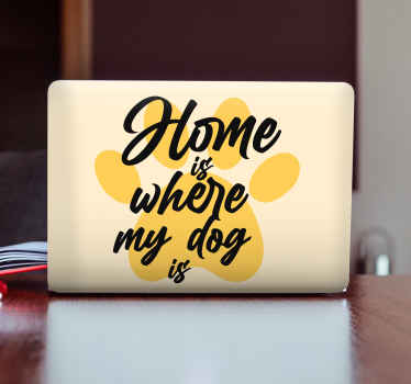 Home Paw Print laptop skin - TenStickers