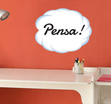 Sticker decorativo nuvola pensa - TenStickers