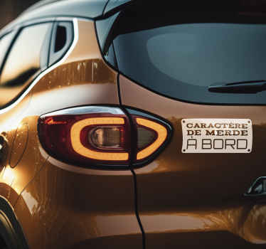 Autocollant voiture Caractère de merde - TenStickers