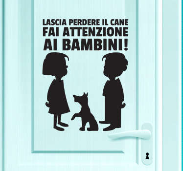 Sticker decorativo attento ai bambini - TenStickers