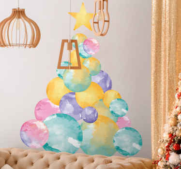 Colorful Ball Ornaments wall sticker - TenStickers