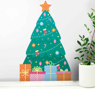 Christmas Tree Decor holiday sticker - TenStickers
