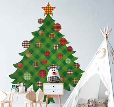 Festive Tree Design holiday sticker - TenStickers