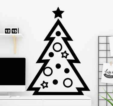 Christmas Tree Ornaments holiday sticker - TenStickers