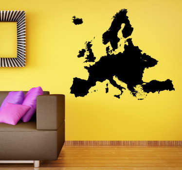 Europe map silhouette autocolant de perete - TenStickers