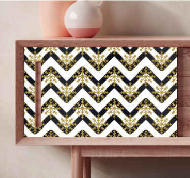 Ukrasna naljepnica cvjetni uzorak chevron - TenStickers