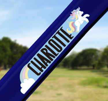 Autocollant vélo licorne personnalisable - TenStickers