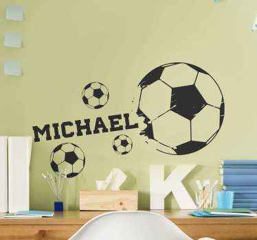 Wandtattoo Fußball mit Namen - TenStickers