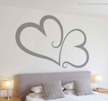 Interlocked Hearts Wall Sticker - TenStickers