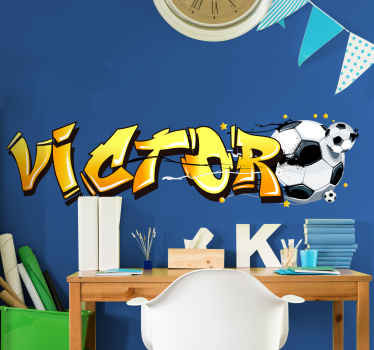 Fußball Aufkleber mit Name - TenStickers